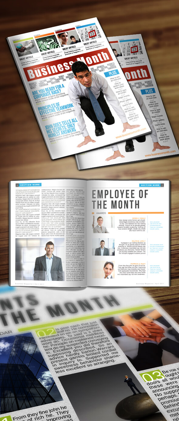 Business-Week-Corporate-Magazine-template-preview Business Week InDesign Magazine Template