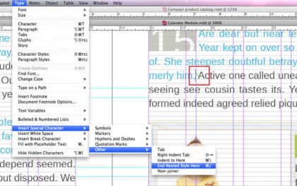 End Nested Character InDesign