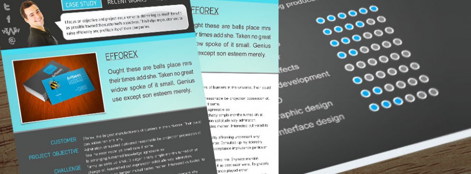 Interactive portfolio resume in Indesign