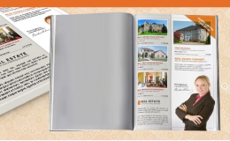 Real estate property listing InDesign flyer