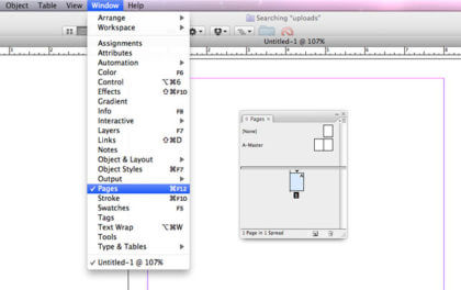 empty master page in indesign