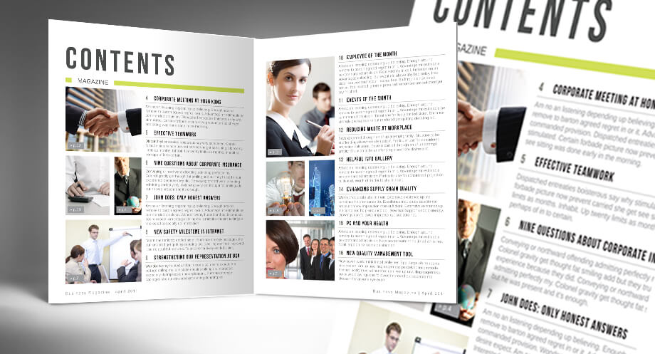 Newsletter Contents Template
