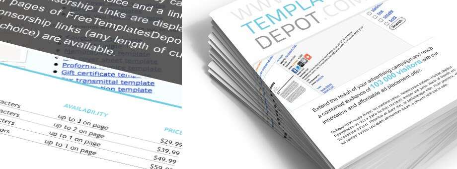 Website Advertising proposal layout