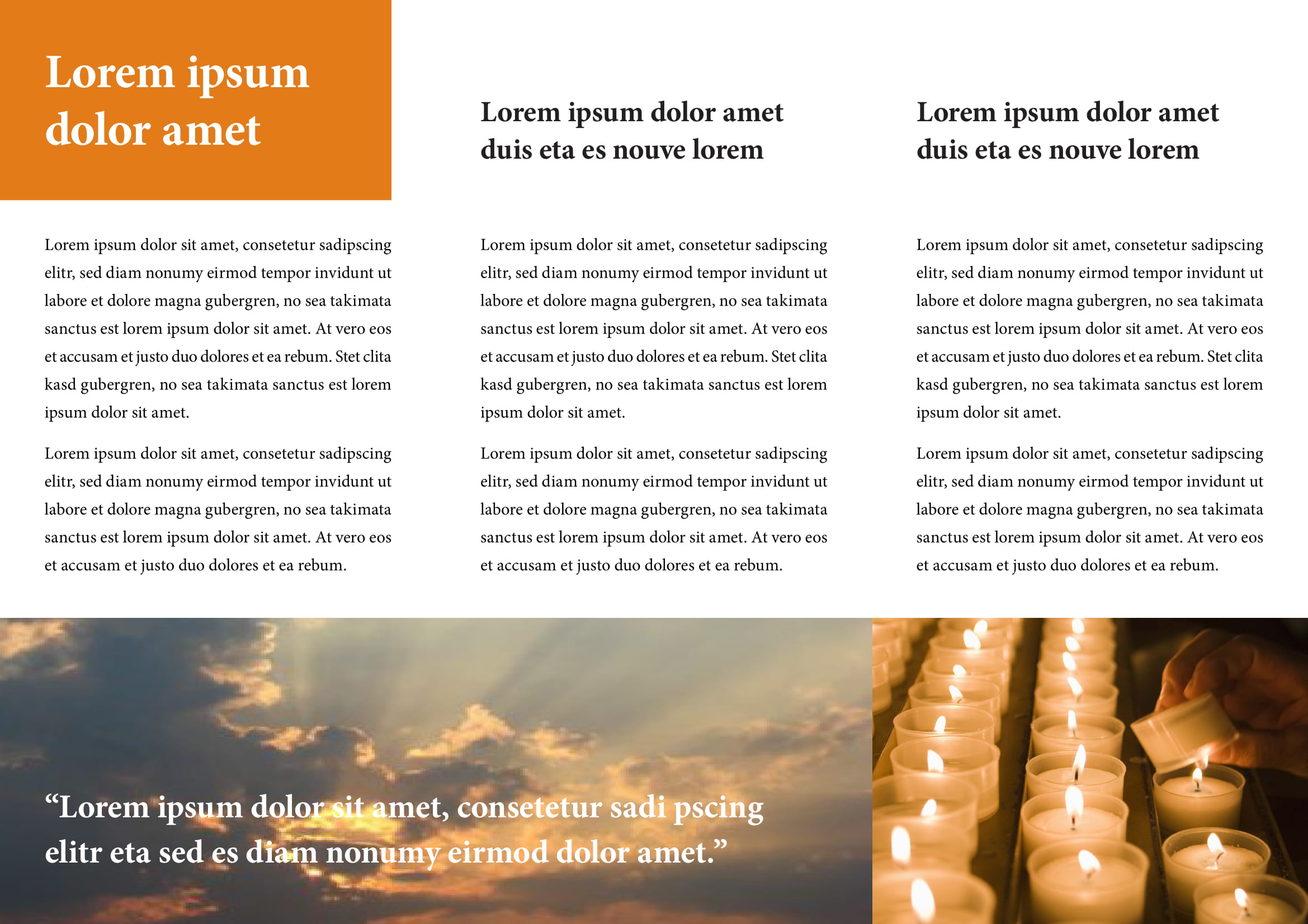 tri fold church bulletin