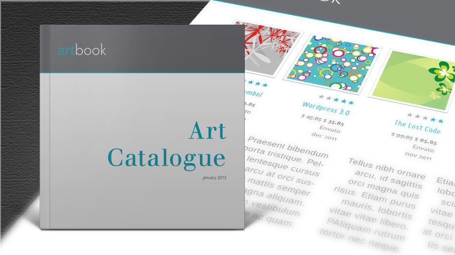 Super Free Art Catalogue InDesign template. Design your own catalog - Free. YB-53