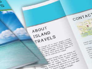 Island tri-fold brochure template