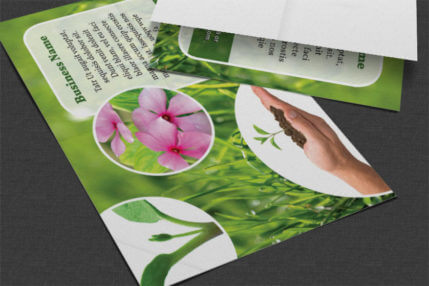 landscaping flyer table flat