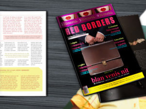 Red Borders Magazine Cover och Inside Preview