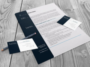 resume and business card flat