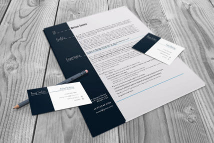 resume and business card flat