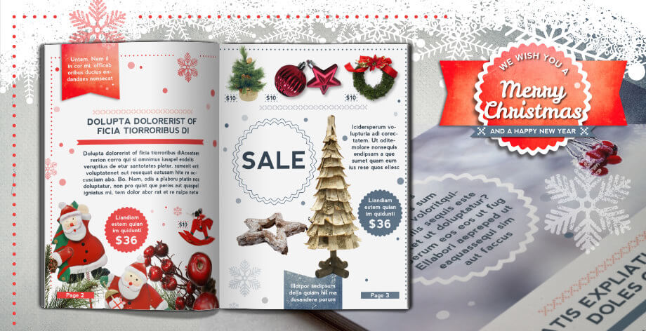 Retro Christmas Brochure Template Download 12 Sample Pages