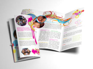 Colorful Non Profit Trifold Brochure Open and Closed Preview