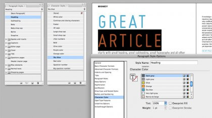 Styling Magazine Headers in InDesign