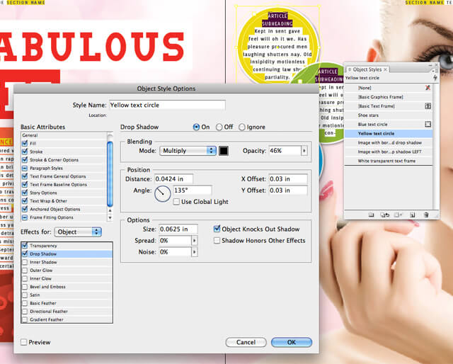 Indesign object styles