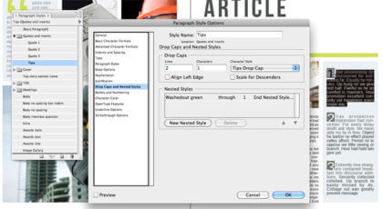 nested styles indesign