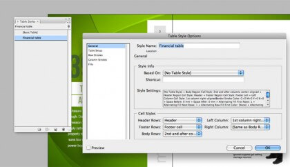 Table Styles InDesign