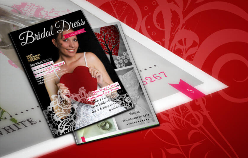 Free Wedding Dress Catalogue Template with 12 Pages