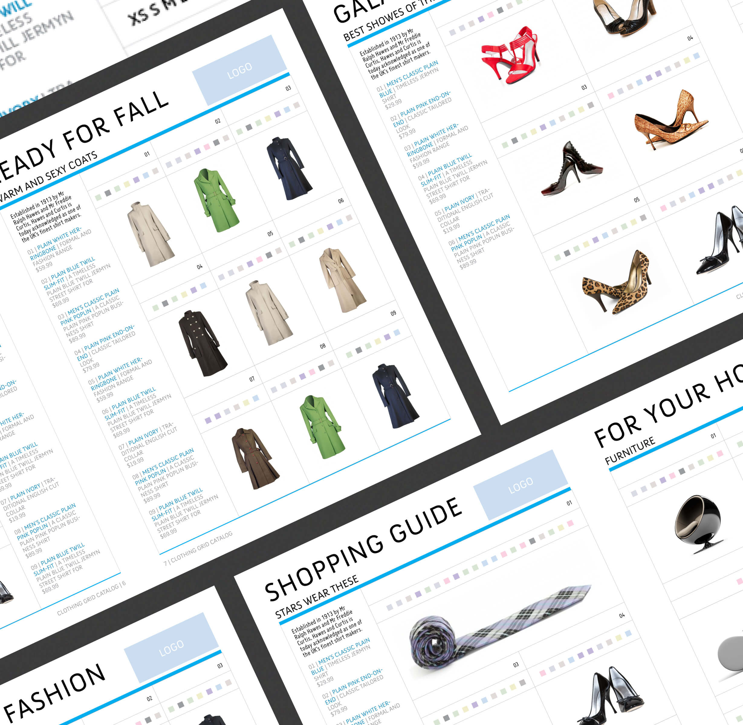 Clothing Grid Catalog InDesign Template 16 Pages to Customize